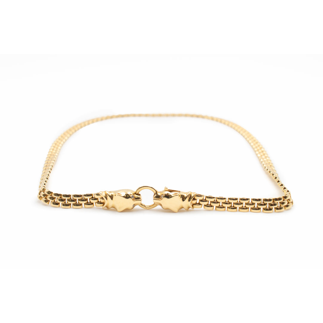 Gold leopard necklace with diamond eyes – dearGaud
